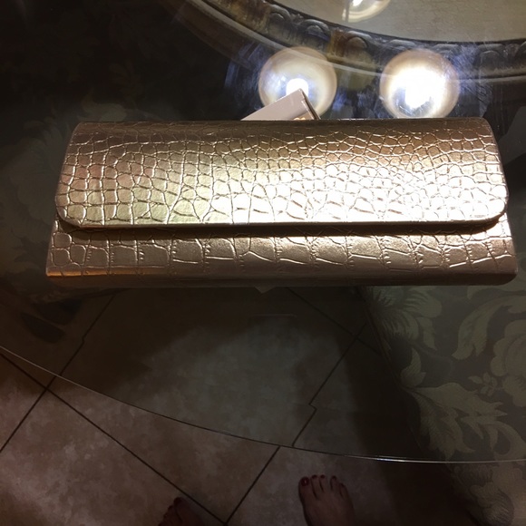 Womens Elegant  Clutch Evening  Party Bag Gold