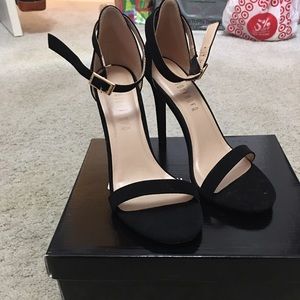 Fashion Nova Black High Heels with Straps