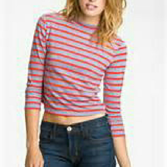 Free People striped crop top NWOT