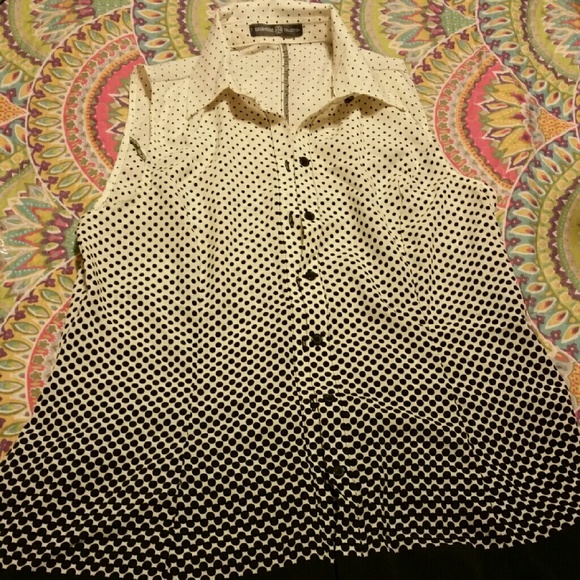 Ombre polka dot blouse