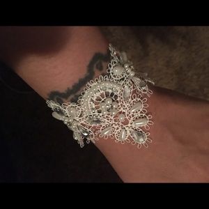 Wedding necklace and bracelet set