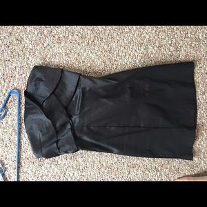 Black strapless dress