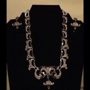 Onyx Designer Collection Necklace and Earrings Set
