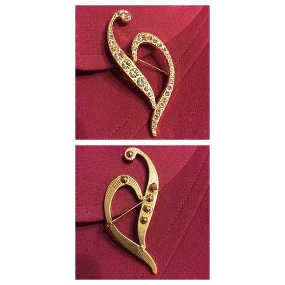 Beautiful Pin/Brooch with Rhinestones - Picture 2 of 4