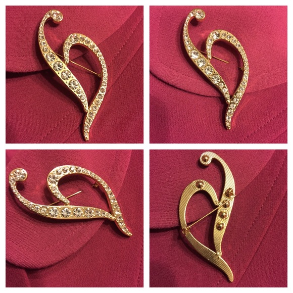 Beautiful Pin/Brooch with Rhinestones - Picture 4 of 4