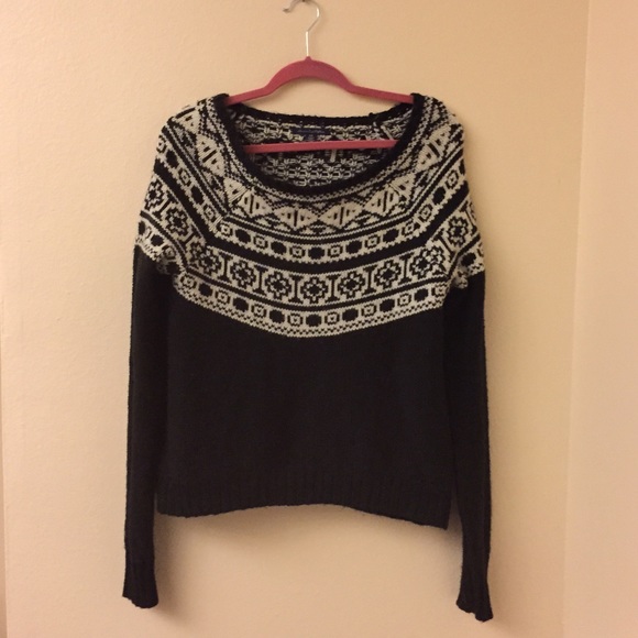 Navy and White Cozy Sweater