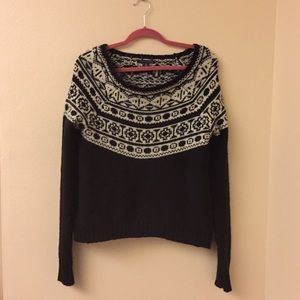 Navy and White Cozy Sweater