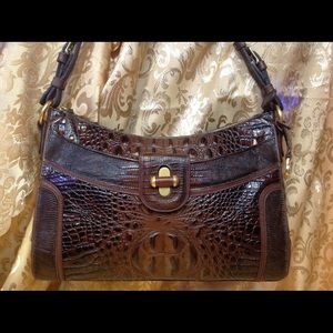 AUTHENTIC BRAHMIN BROWN HANDBAG