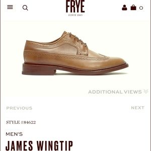 Frye company James wingtip