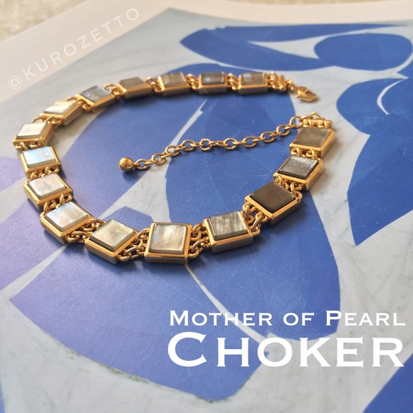 Mother of Pearl and Gold Choker
