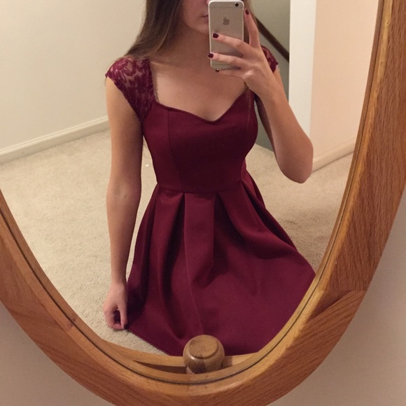 Beautiful formal maroon dress