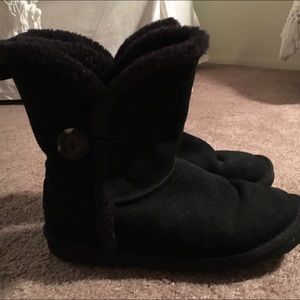 ❄️Black Faux Fur Booties❄️