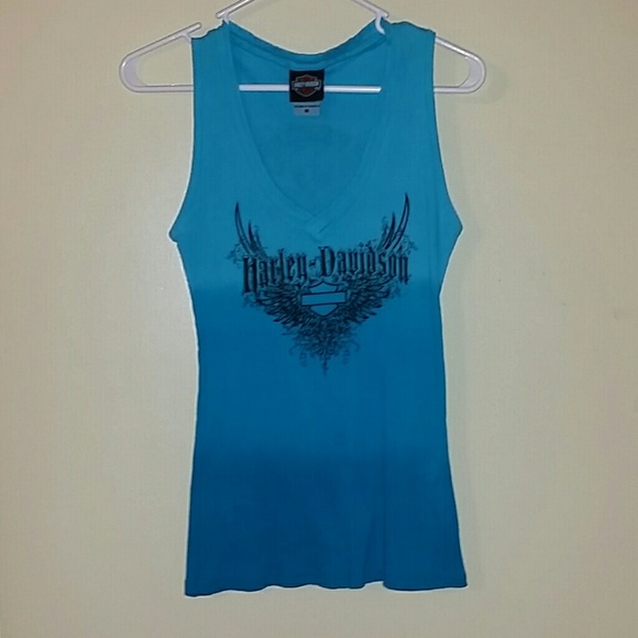 New Harley-davidson turquoise top