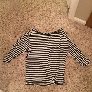 Black and white blouse