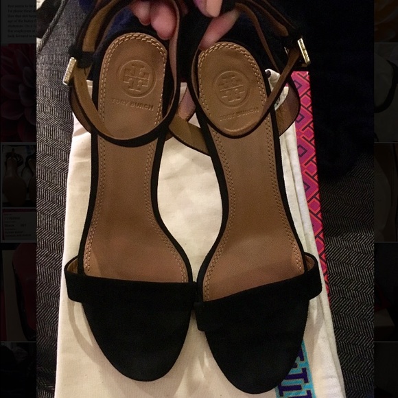 Tory Burch "Elana" black dress sandal 7.5