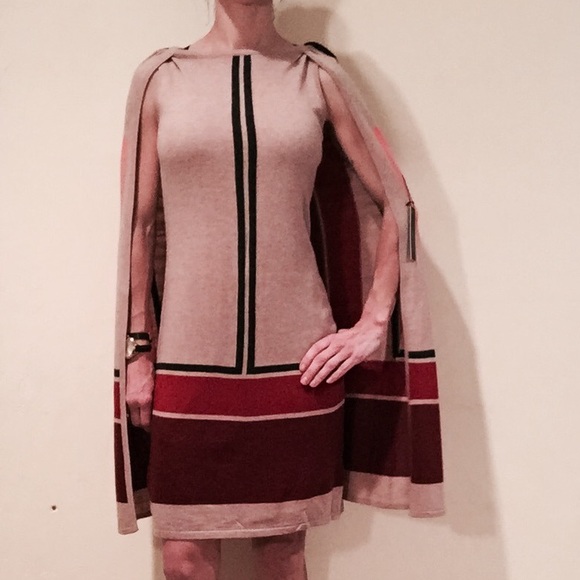 BCBGMaxAzria Dresses & Skirts - SALE🎉  BCBGMaxazria Color block dress with Cape