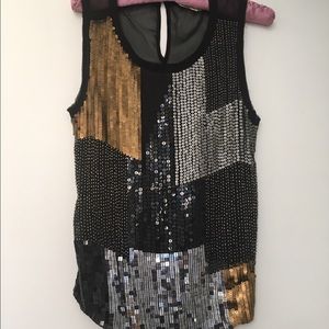 Nicole Miller Artelier sequin sleeveless top