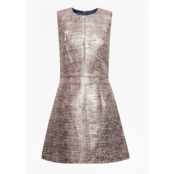 French Connection Metallic Tweed Fit & Flare Dress - Picture 2 of 4