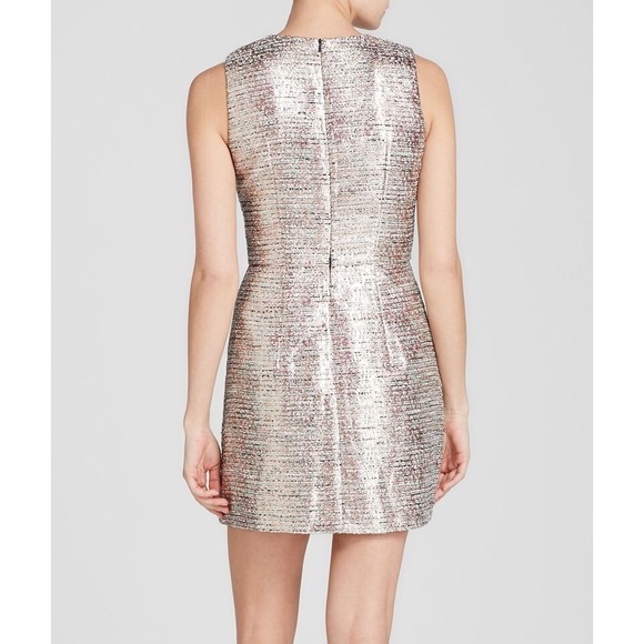 French Connection Metallic Tweed Fit & Flare Dress - Picture 3 of 4