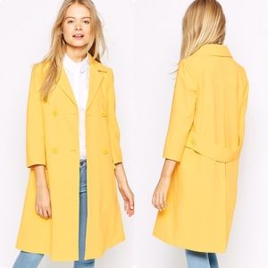 ASOS coat with swing fit and pleat