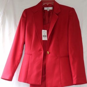 Tahari by ASL Red Pantsuit Size 2 NWT