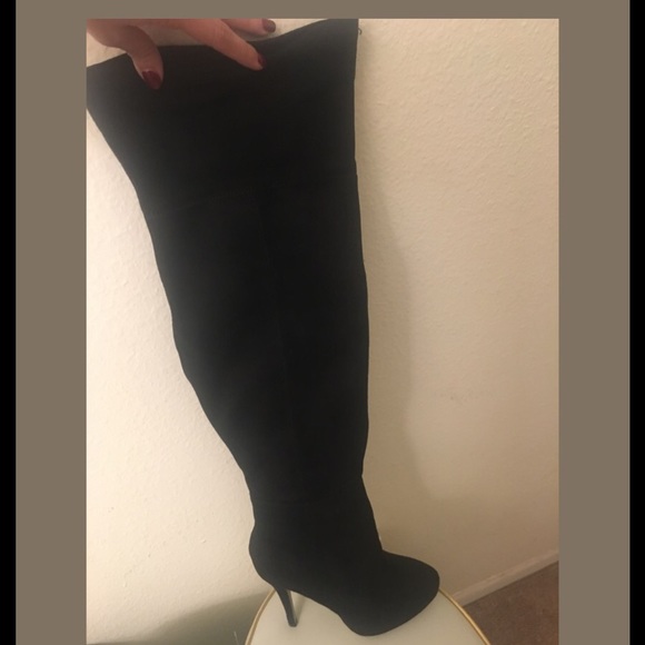 Rihanna over knee boots