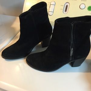 Barneys New York Black Suede Leather Boots