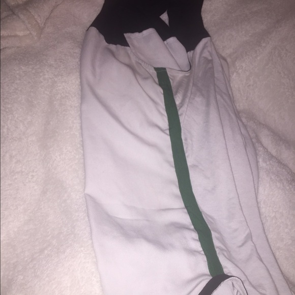 Black top/white bottom w/green strip on each side - Picture 2 of 3