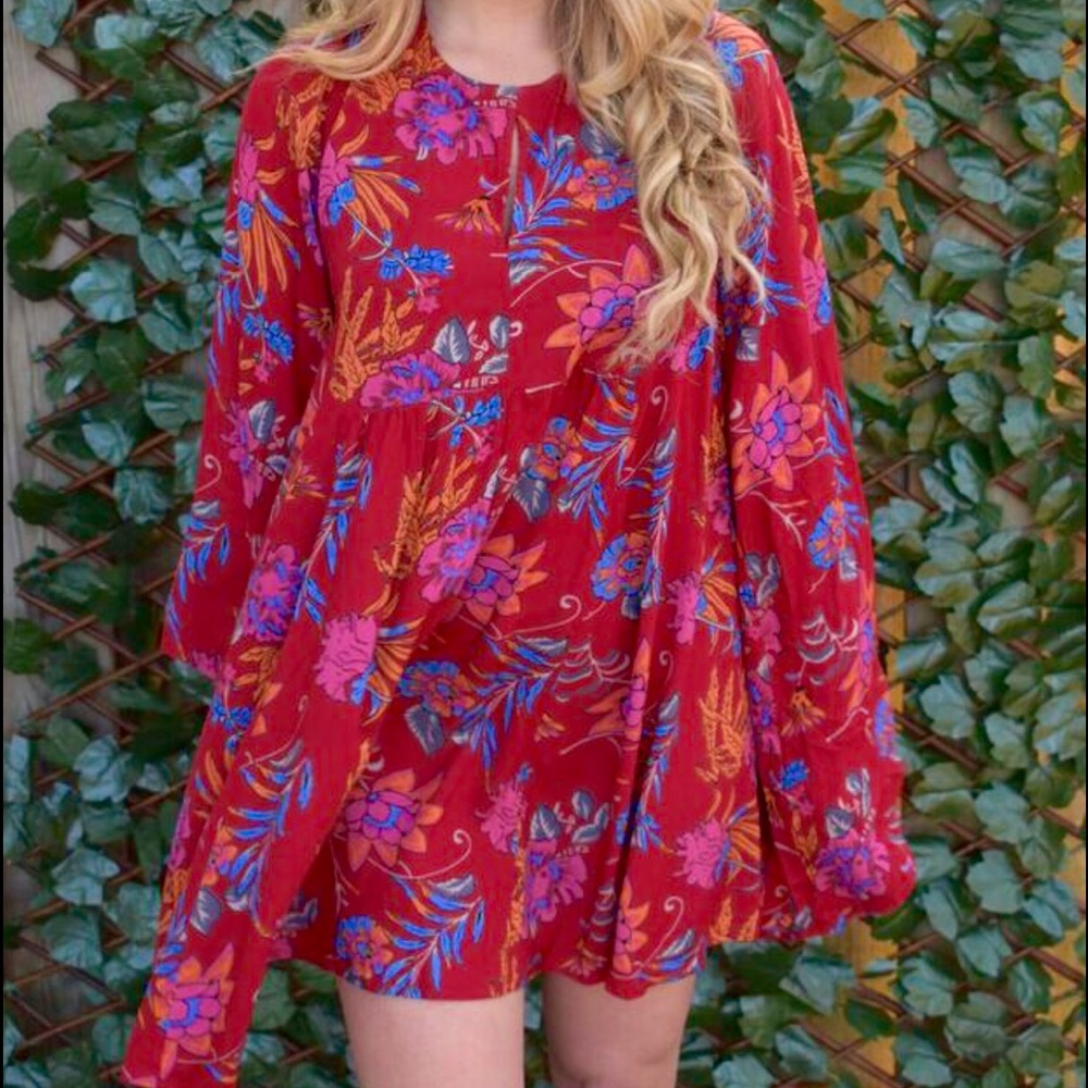 Floral Bell sleeve dress
