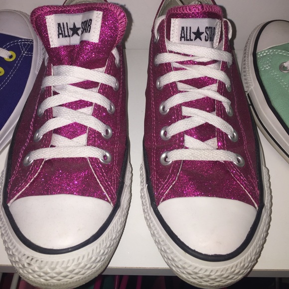 Hot Pink Sparkle Converse