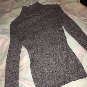 Forever 21 black & white speckled turtle neck top