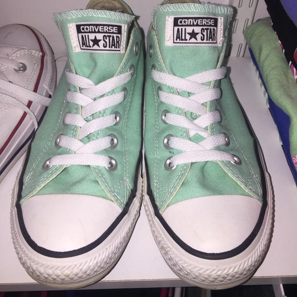 Mint green converse