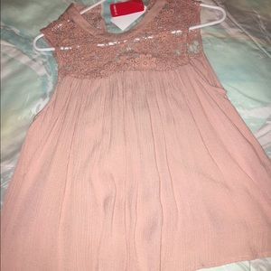Never worn before blush pink floral tank.