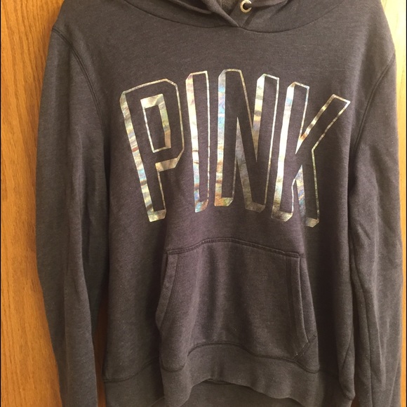 Pink Victoria's Secret Gray Hoodie