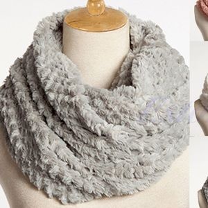 Gray Maurice's cowl neck scarf