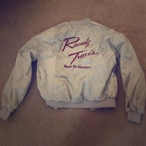 Urban Outfitters Jackets & Coats - Vintage custom randy Travis mint bomber jacket Urban Outfitters Jackets & Coats - Vintage custom randy Travis mint bomber jacket