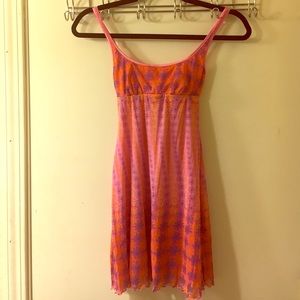 Cosabella bright floral mesh negligee