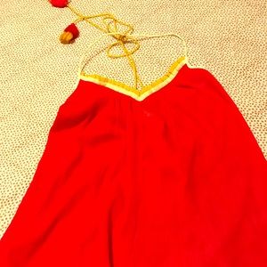 Sheer, gauze flowy tank