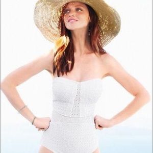 Nanette Lepore white eyelet one piece swimsuit