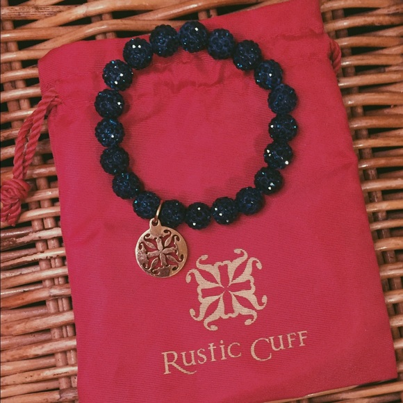 Navy rustic cuff