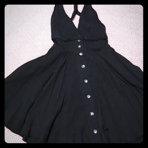 Cute black button up dress