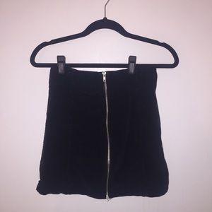 * SOLD*Brandy Melville black corduroy zip skirt