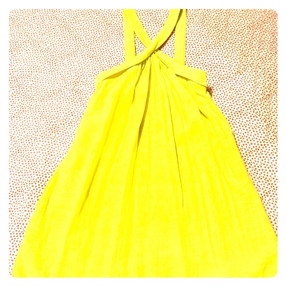 BCBG yellow dress