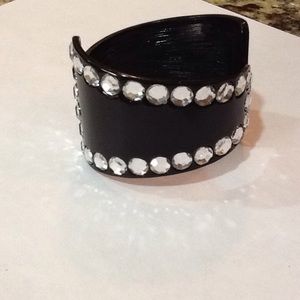 Black Rhinestones Cuff