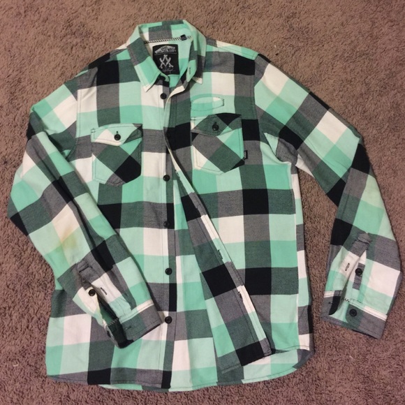 Vans button down plaid shirt