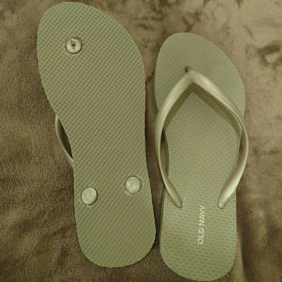 Silver Flip Flops