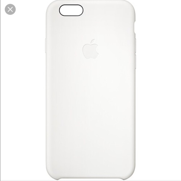 White apple silicone case iPhone 6 Plus