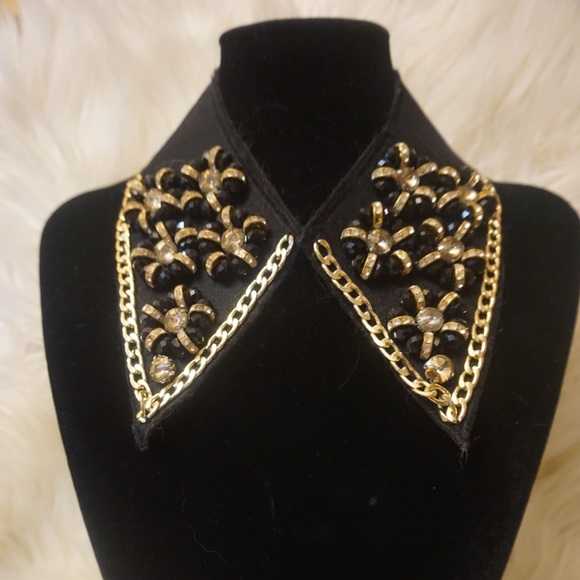 Black Beaded Collar