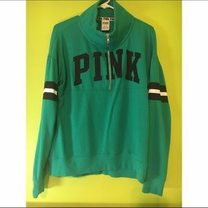 PINK Deep Zip Sweater