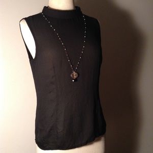 Classic Black Zip Back Shirt